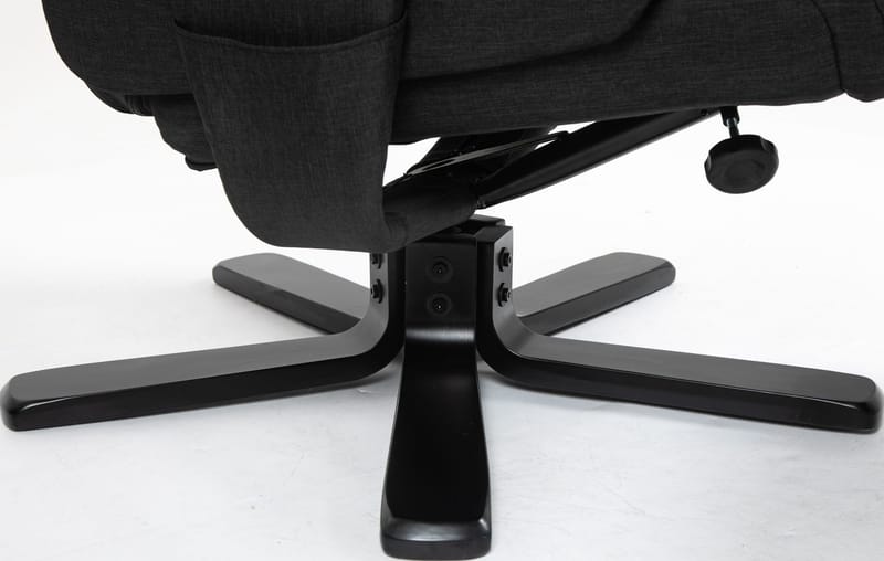 Oslo reclinerfåtölj med pall - Cortina svart - Svart - Möbler - Stolar & fåtöljer - Fåtölj - Fåtölj med fotpall