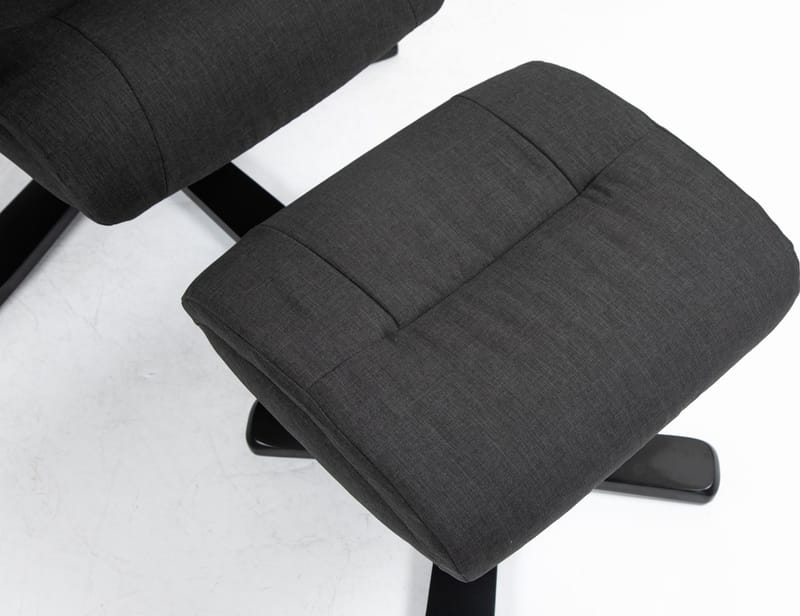 Oslo reclinerfåtölj med pall - Cortina svart - Svart - Möbler - Stolar & fåtöljer - Fåtölj - Fåtölj med fotpall