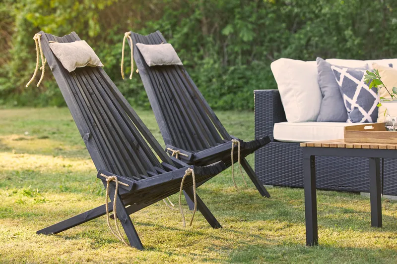 Park Solstol - Svart - Utemöbler - Loungemöbler - Loungestol utomhus