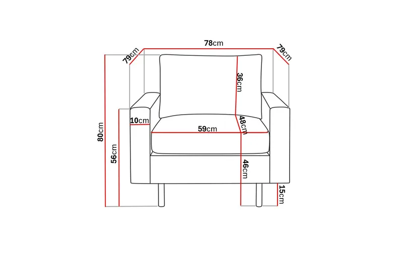 Peppe Manchester Fåtölj 76 cm Bred - Beige - Möbler - Stolar & fåtöljer - Fåtölj