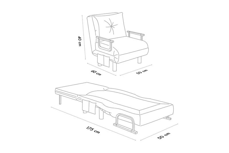 Quorin Bäddfåtölj - Cream - Möbler - Soffa - Bäddsoffa