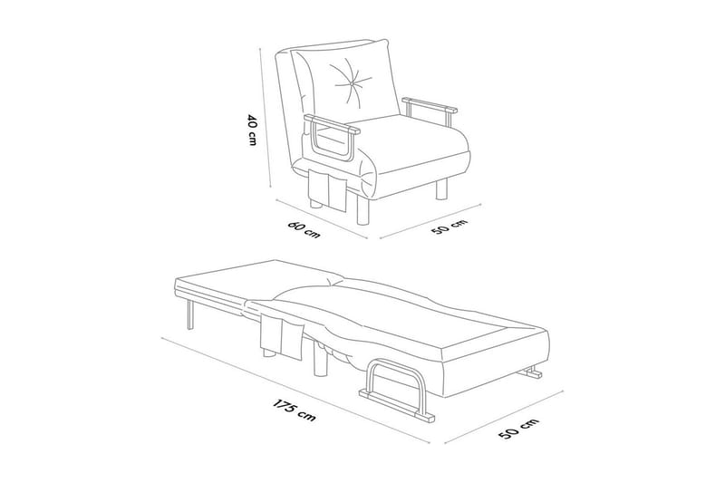 Quorin Bäddfåtölj - Grå - Möbler - Soffa - Bäddsoffa