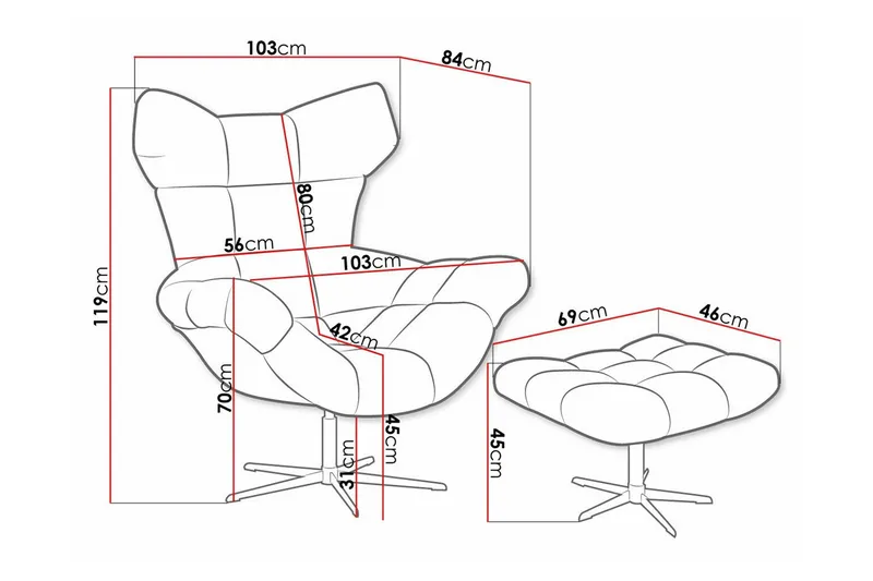 Rathkeale Fåtölj Red - Möbler - Stolar & fåtöljer - Fåtölj
