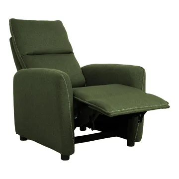 Reclinerfåtölj Örsvik med push back-mekanism - grön - Möbler - Stolar & fåtöljer - Fåtölj - Fåtölj med fotpall