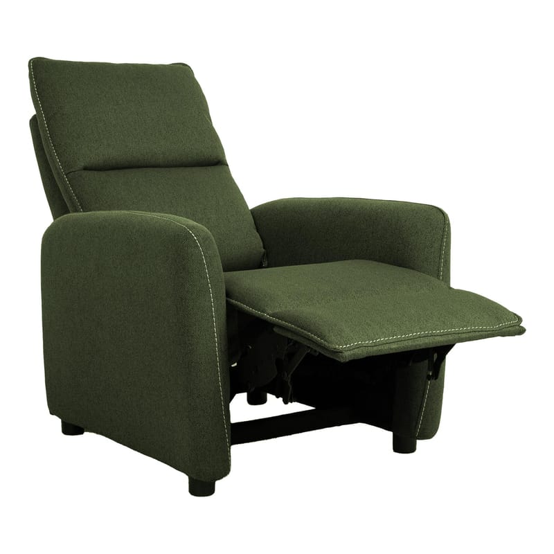 Reclinerfåtölj Örsvik med push back-mekanism - grön - Möbler - Stolar & fåtöljer - Fåtölj - Fåtölj med fotpall