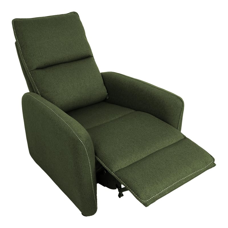 Reclinerfåtölj Örsvik med push back-mekanism - grön - Möbler - Stolar & fåtöljer - Fåtölj - Fåtölj med fotpall