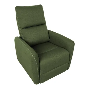 Reclinerfåtölj Örsvik med push back-mekanism - grön - Möbler - Stolar & fåtöljer - Fåtölj - Fåtölj med fotpall