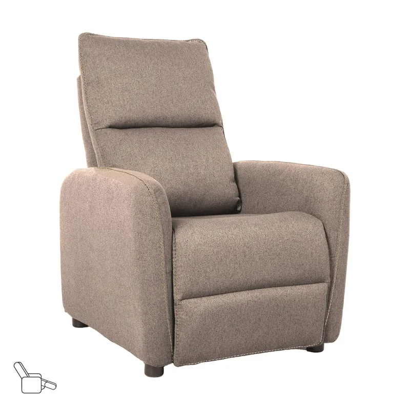 Reclinerfåtölj Örsvik med push back-mekanism, Beige