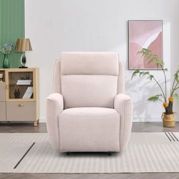 Reclinerfåtölj Östvik med manuell mekanism - beige - Möbler - Stolar & fåtöljer - Fåtölj - Biofåt ölj & reclinerfåtölj