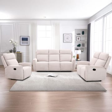 Reclinerfåtölj Östvik med manuell mekanism - beige - Möbler - Stolar & fåtöljer - Fåtölj - Biofåtölj & reclinerfåtölj