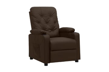 Reclinerfåtölj brun konstläder