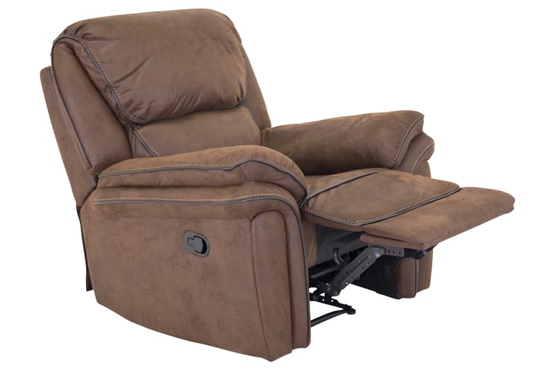 Reclinerfåtölj brun (Mikrofiber) - Riverdale - Brun - Möbler - Stolar & fåtöljer - Fåtölj - Biofåtölj & reclinerfåtölj