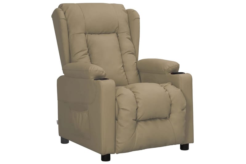 Reclinerfåtölj cappuccino konstläder - Brun - Möbler - Stolar & fåtöljer - Fåtölj - Biofåtölj & reclinerfåtölj