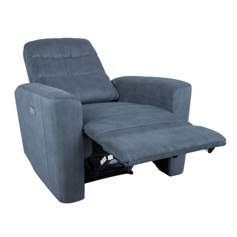 Reclinerfåtölj Darvi med elektrisk mekanism - blå - Möbler - Stolar & fåtöljer - Fåtölj - Biofåtölj & reclinerfåtölj