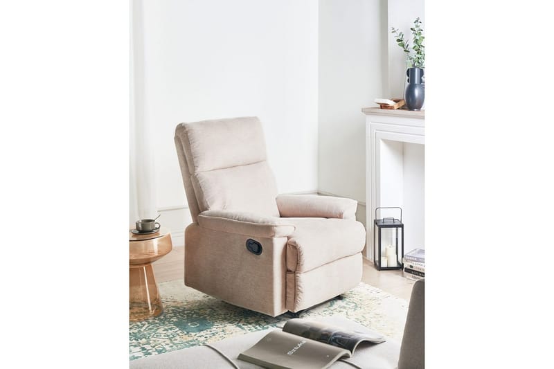 Reclinerfåtölj Everton - Beige - Möbler - Stolar & fåtöljer - Fåtölj - Liggfåtölj