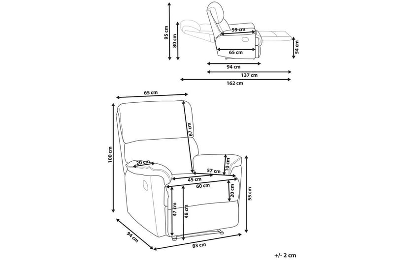 Reclinerfåtölj Everton - Grå - Möbler - Stolar & fåtöljer - Fåtölj - Biofåtölj & reclinerfåtölj
