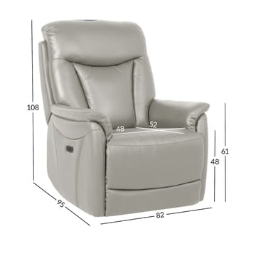 Reclinerfåtölj Gårdal med elektrisk lyftmekanism läder - Beige - Möbler - Stolar & fåtöljer - Fåtölj - Skinnfåtölj & läderfåtölj