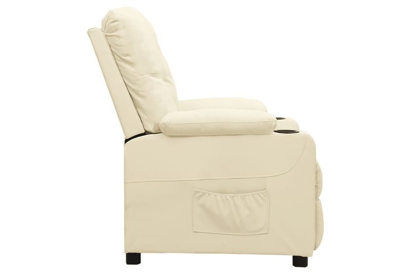 Reclinerfåtölj gräddvit konstläder - Kräm - Möbler - Stolar & fåtöljer - Fåtölj - Biofåtölj & reclinerfåtölj