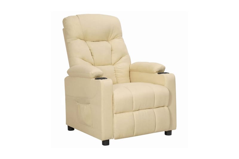 Reclinerfåtölj gräddvit tyg - Kräm - Möbler - Stolar & fåtöljer - Fåtölj - Biofåtölj & reclinerfåtölj
