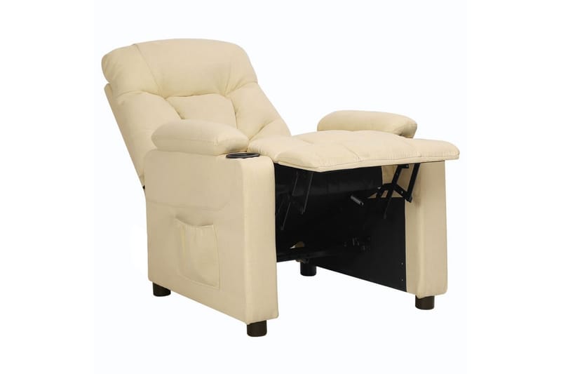 Reclinerfåtölj gräddvit tyg - Kräm - Möbler - Stolar & fåtöljer - Fåtölj - Biofåtölj & reclinerfåtölj