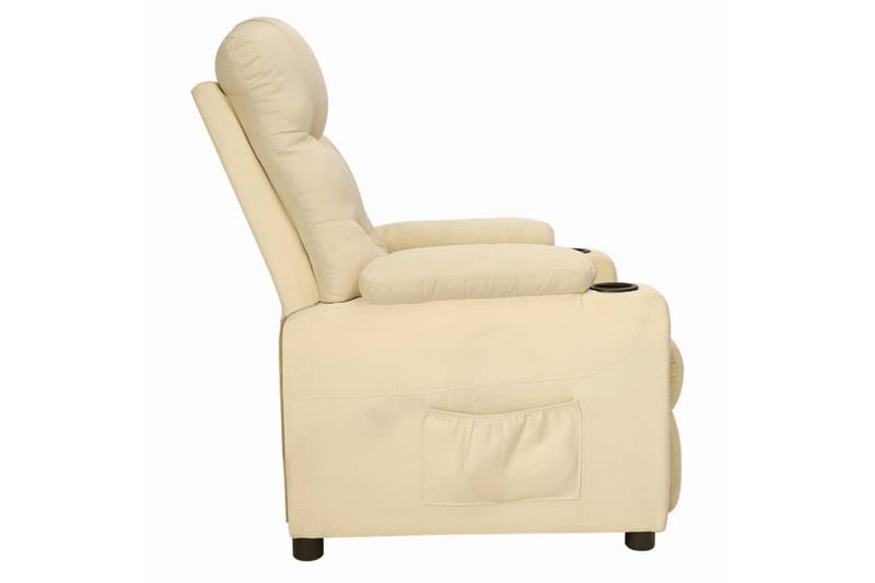 Reclinerfåtölj gräddvit tyg - Kräm - Möbler - Stolar & fåtöljer - Fåtölj - Biofåtölj & reclinerfåtölj