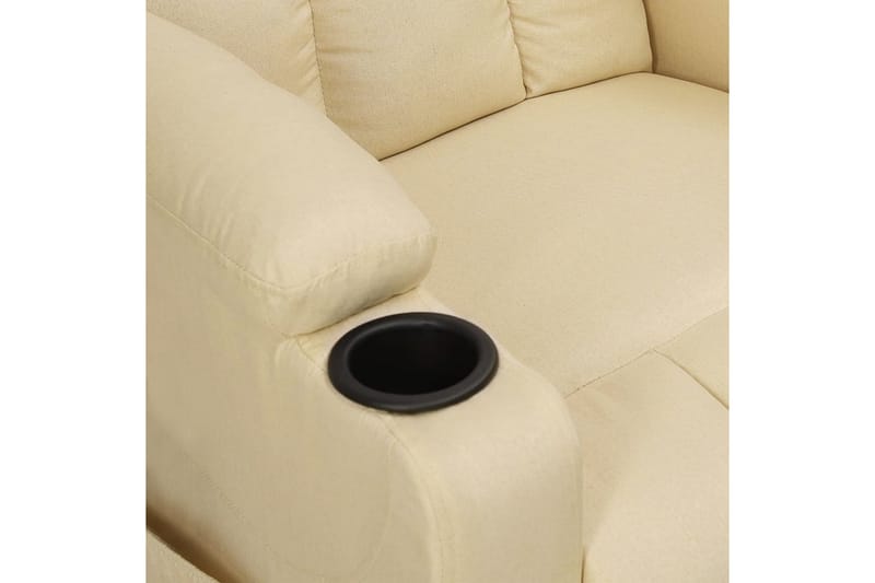 Reclinerfåtölj gräddvit tyg - Kräm - Möbler - Stolar & fåtöljer - Fåtölj - Biofåtölj & reclinerfåtölj