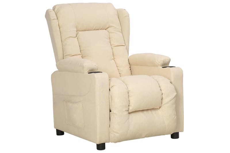 Reclinerfåtölj gräddvit tyg - Vit - Möbler - Stolar & fåtöljer - Fåtölj - Biofåtölj & reclinerfåtölj