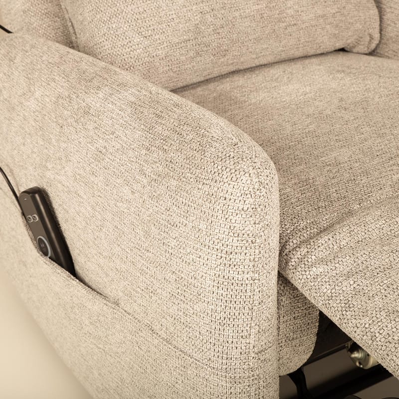 Reclinerfåtölj Gränor med elektrisk mekanism och massagefunktion - Beige - Möbler - Stolar & fåtöljer - Fåtölj - Massagestol & massagefåtölj