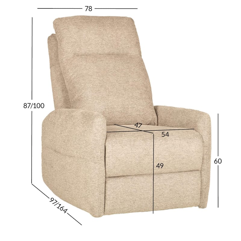 Reclinerfåtölj Gränor med elektrisk mekanism och massagefunktion - Beige - Möbler - Stolar & fåtöljer - Fåtölj - Massagestol & massagefåtölj