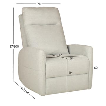 Reclinerfåtölj Gränor med elektrisk mekanism och massagefunktion - blågrå - Möbler - Stolar & fåtöljer - Fåtölj - Massagestol & massagefåtölj