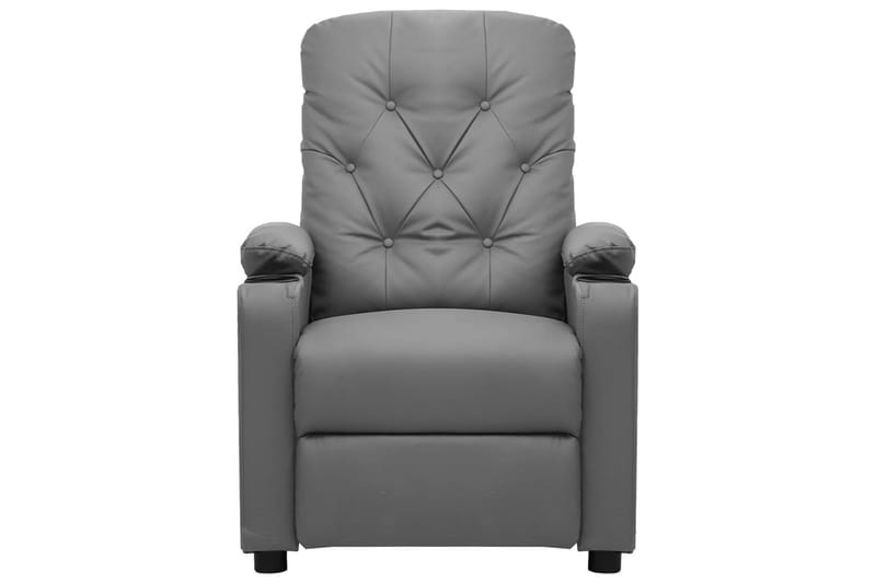 Reclinerfåtölj grå konstläder - Grå - Möbler - Stolar & fåtöljer - Fåtölj - Biofåtölj & reclinerfåtölj