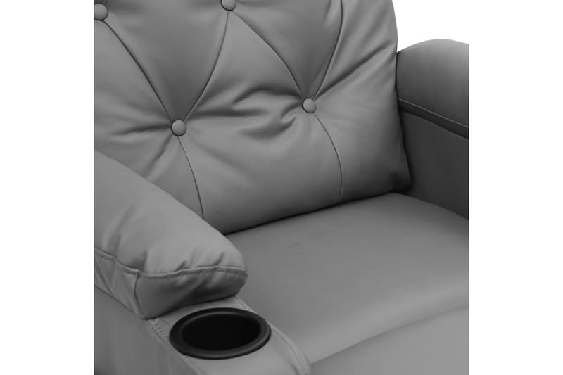 Reclinerfåtölj grå konstläder - Grå - Möbler - Stolar & fåtöljer - Fåtölj - Biofåtölj & reclinerfåtölj