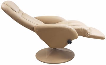Reclinerfåtölj i beige PU - Beige - Möbler - Stolar & fåtöljer - Fåtölj - Skinnfåtölj & läderfåtölj