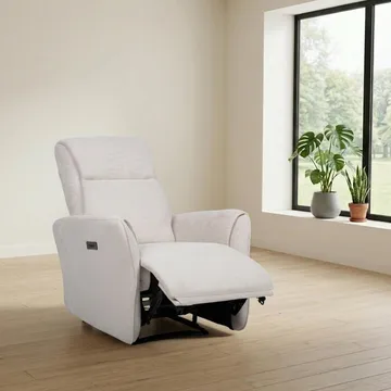 Reclinerfåtölj Lavor med elektrisk mekanism - vit - Möbler - Stolar & fåtöljer - Fåtölj - Biofåtölj & reclinerfåtölj