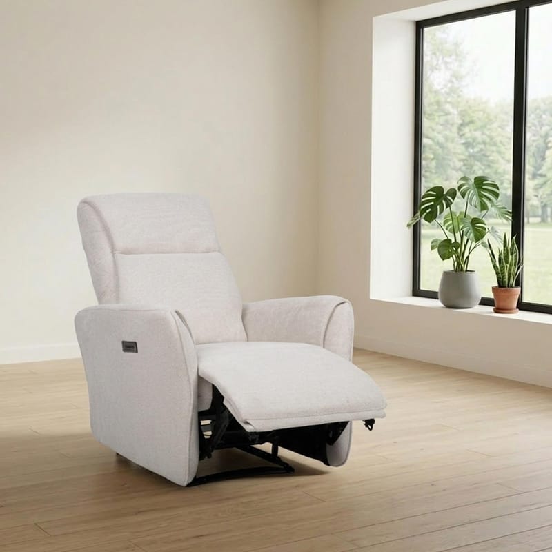Reclinerfåtölj Lavor med elektrisk mekanism - vit - Möbler - Stolar & fåtöljer - Fåtölj - Biofåtölj & reclinerfåtölj