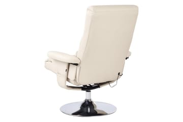 Reclinerfåtölj Legend - Beige, Silver - Möbler - Stolar & fåtöljer - Fåtölj - Skinnfåtölj & läderfåtölj
