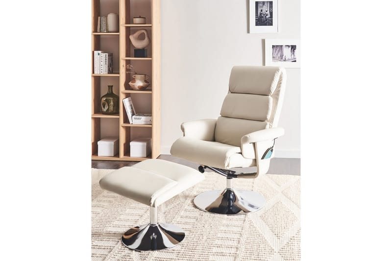 Reclinerfåtölj Legend - Beige, Silver - Möbler - Stolar & fåtöljer - Fåtölj - Massagestol & massagefåtölj