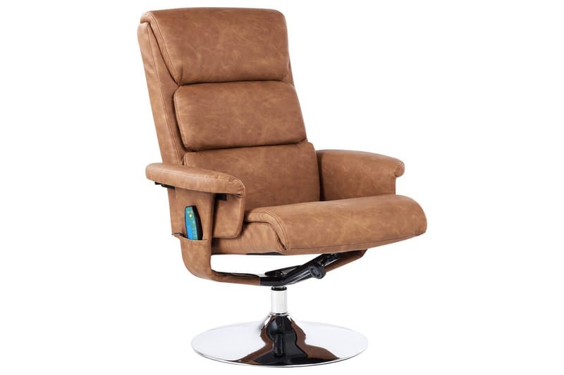 Reclinerfåtölj Legend - Brun, Silver - Möbler - Stolar & fåtöljer - Fåtölj - Massagestol & massagefåtölj