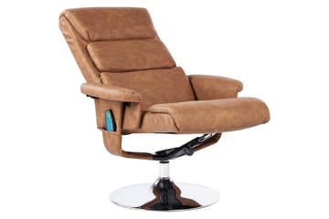 Reclinerfåtölj Legend - Brun/Silver - Möbler - Stolar & fåtöljer - Fåtölj - Massagestol & massagefåtölj