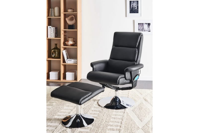 Reclinerfåtölj Legend - Svart, Silver - Möbler - Stolar & fåtöljer - Fåtölj - Massagestol & massagefåtölj