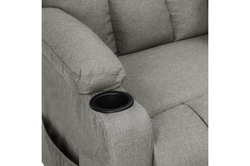 Reclinerfåtölj ljusgrå tyg - Grå - Möbler - Stolar & fåtöljer - Fåtölj - Biofåtölj & reclinerfåtölj