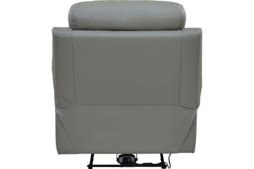 Reclinerfåtölj Loft24 Fåtölj Lannilis Ljusgrå, PU/trä/metall, Elektrisk vilstol Ljusgrå - Möbler - Stolar & fåtöljer - Fåtölj - Skinnfåtölj & läderfåtölj