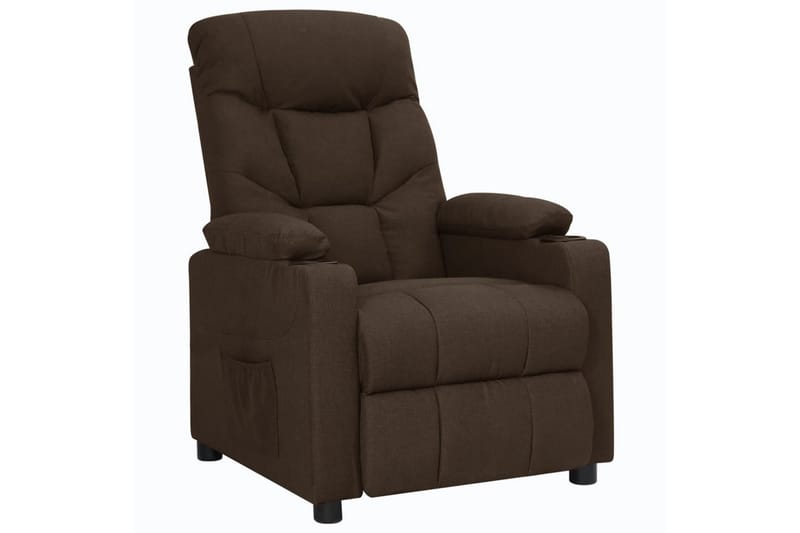 Reclinerfåtölj mörkbrun tyg - Brun - Möbler - Stolar & fåtöljer - Fåtölj - Biofåtölj & reclinerfåtölj