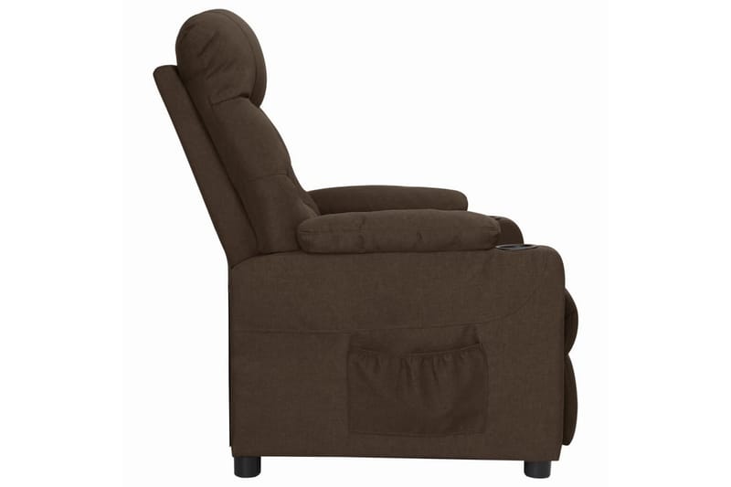Reclinerfåtölj mörkbrun tyg - Brun - Möbler - Stolar & fåtöljer - Fåtölj - Biofåtölj & reclinerfåtölj