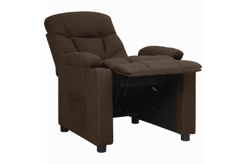 Reclinerfåtölj mörkbrun tyg - Brun - Möbler - Stolar & fåtöljer - Fåtölj - Biofåtölj & reclinerfåtölj