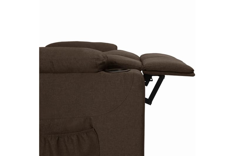 Reclinerfåtölj mörkbrun tyg - Brun - Möbler - Stolar & fåtöljer - Fåtölj - Biofåtölj & reclinerfåtölj
