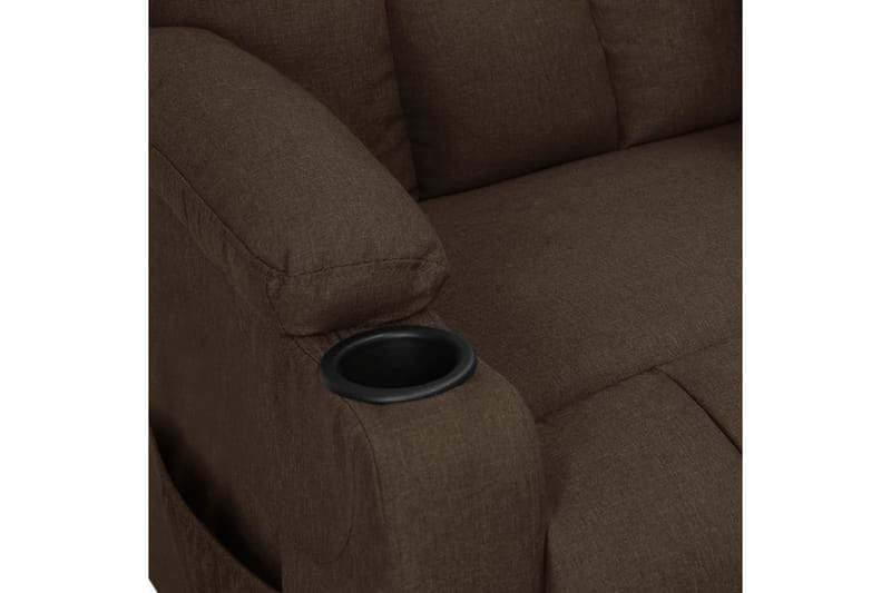 Reclinerfåtölj mörkbrun tyg - Brun - Möbler - Stolar & fåtöljer - Fåtölj - Biofåtölj & reclinerfåtölj