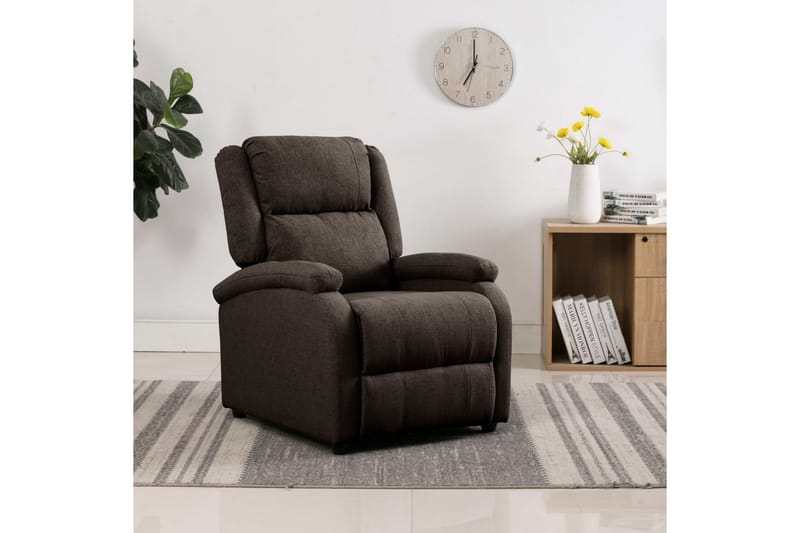 Reclinerfåtölj mörkbrun tyg - Mörkbrun - Möbler - Stolar & fåtöljer - Fåtölj - Biofåtölj & reclinerfåtölj