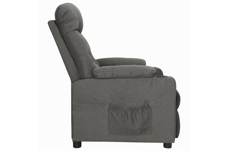 Reclinerfåtölj mörkgrå tyg - Grå - Möbler - Stolar & fåtöljer - Fåtölj - Biofåtölj & reclinerfåtölj