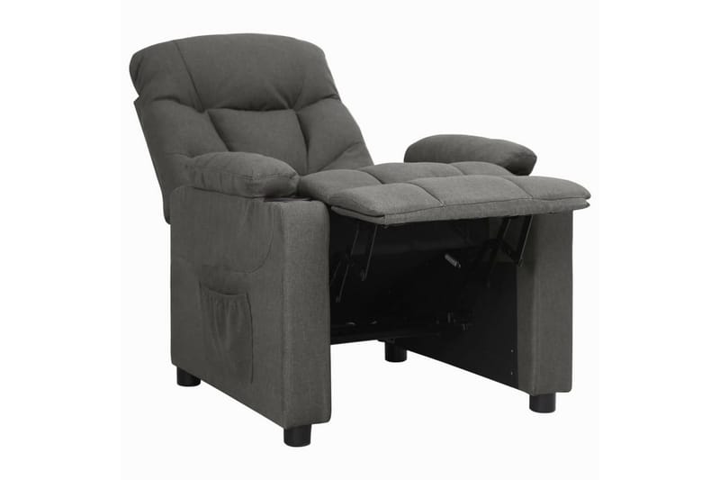 Reclinerfåtölj mörkgrå tyg - Grå - Möbler - Stolar & fåtöljer - Fåtölj - Biofåtölj & reclinerfåtölj